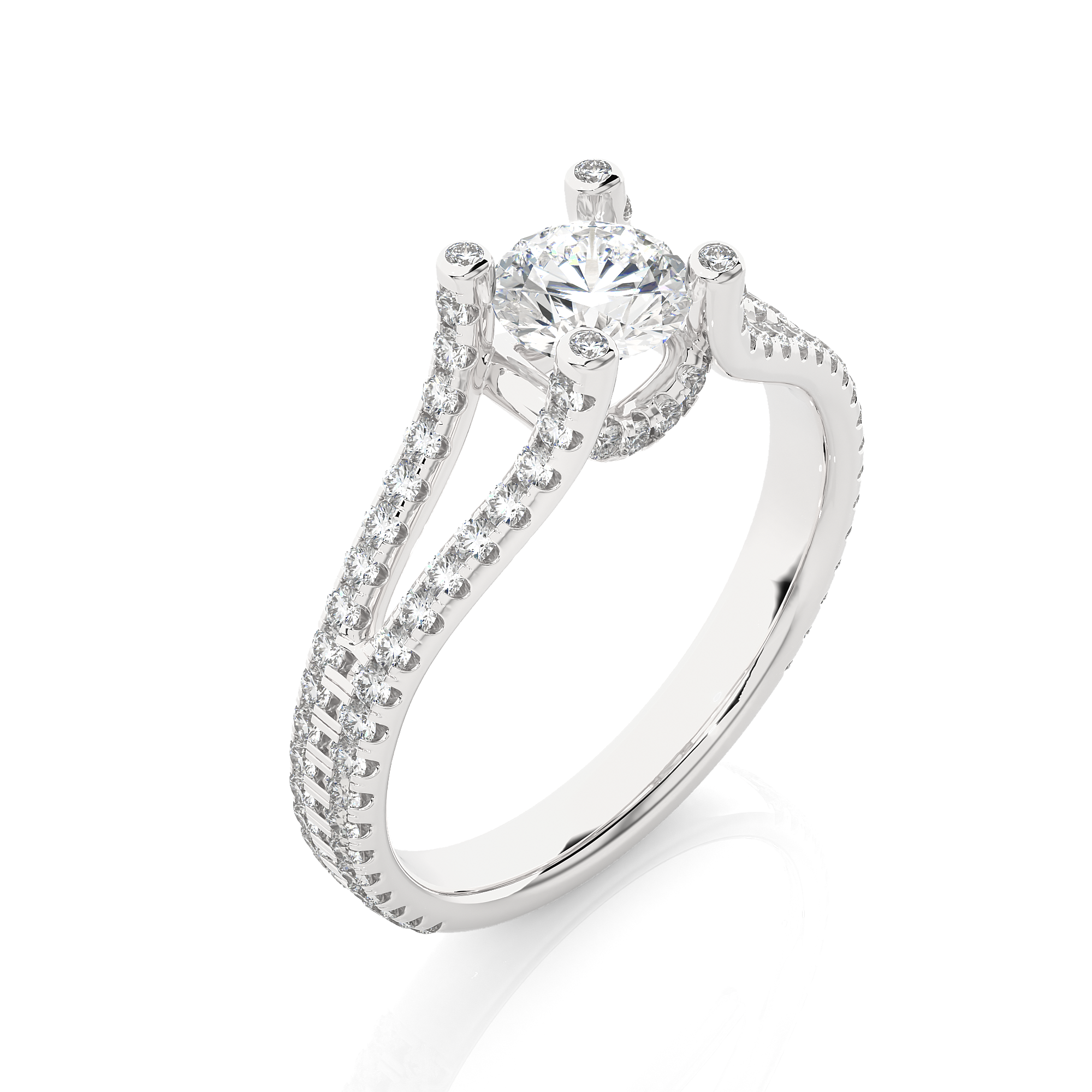 1.08 Carat G Color VS1 Clarity Diamond Studded Natural Diamond Ring.